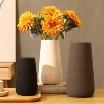 Modern brushed handmade ceramic vase pomegranate fruit sunflower flower art Nordic home decorations ornaments