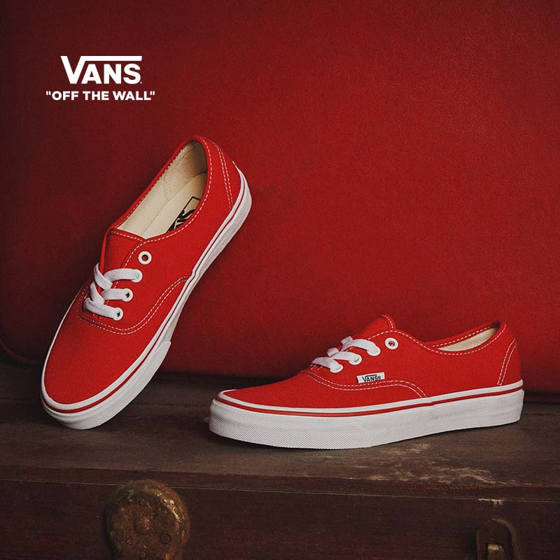 Vans Van Sans Official Classic Authentic Fire Dragon Fruit Color Classic Personality Sails Shoes