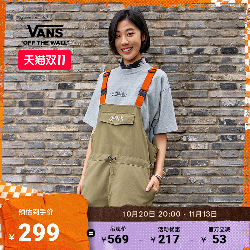 Vans Official Women's Woven Shorts Workwear Style Bib Shorts Mountain Series Vans Official Women's Woven Shorts Workwear Style Bib Shorts Mountain Series