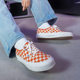 Vans ຢ່າງເປັນທາງການ Authentic44DX ສີສົ້ມ checkerboard ເກີບຜ້າໃບ Anaheim