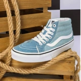 【Новая тенденция】 Официальный SK8-средний Sk8-Mid Sailor Moon Blue American Academy Style Мужские и женские ботинки