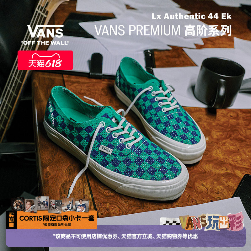 Vans Official Premium Lx Authentic 44 Ek Checkerboard Men's and Women's Canvas Shoes