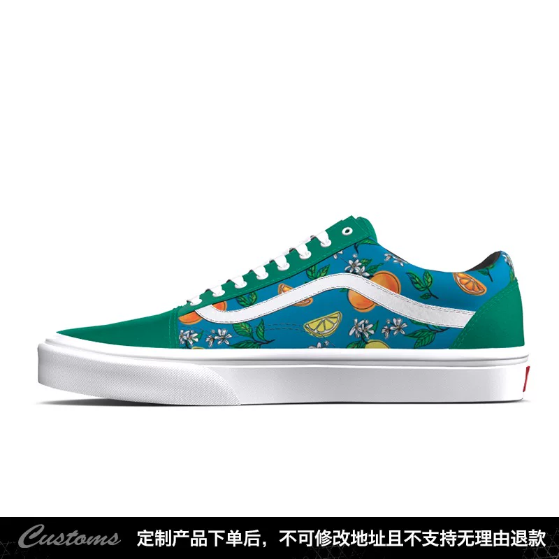 [Vans Свободно Настраиваемая Обувь] Официальная обувь Vans для мужчин и женщин, OLD SKOOL кроссовки с принтом фрукта