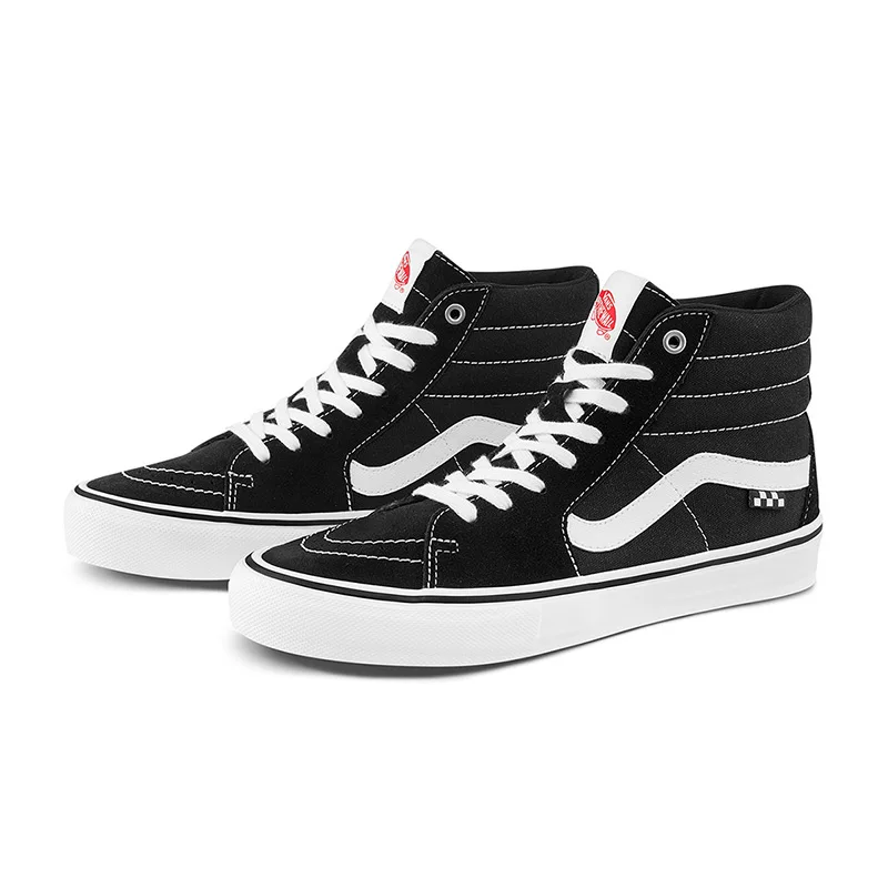 Черные ботинки в стиле Vans, высокие ботинки для скейтбординга начинающих