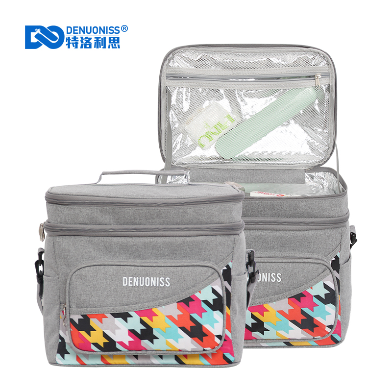 Double insulated bag thick waterproof large tote bag aluminum foil lunch box bento bag large capacity outdoor picnic bag