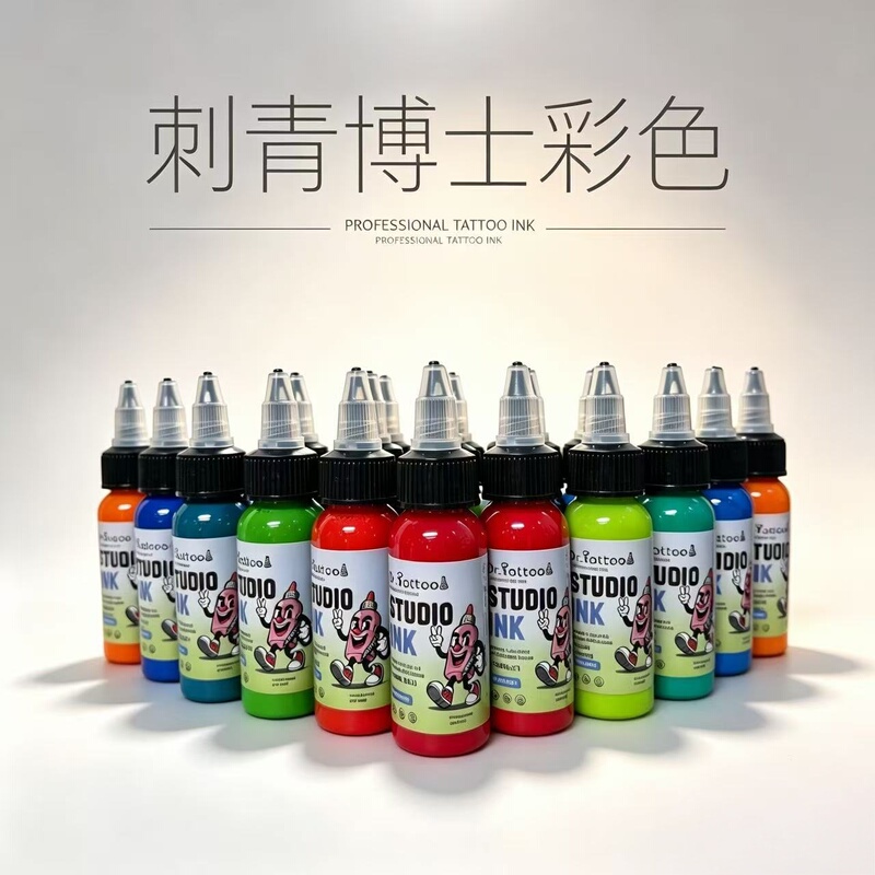 Dr. Tattoo 1oz Color Tattoo Ink Professional Tattoo Pigment Saturation Set