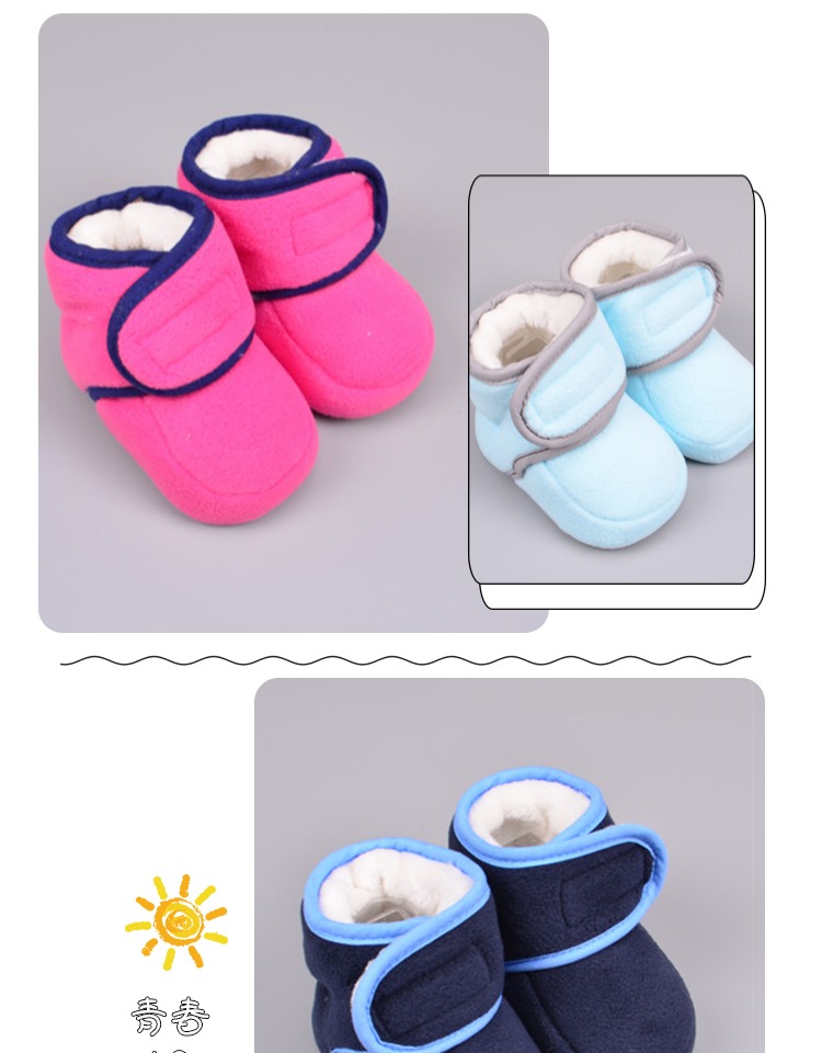 0-6-12 tháng mùa đông dày nam bé vớ ấm vớ nữ bé không đi tất cộng với giày nhung vớ trẻ mới biết đi vớ sàn mỏng