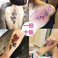 10 hoa hồng đỏ cánh tay hình xăm dán nữ không thấm nước mô phỏng kéo dài gợi cảm hoa Hàn Quốc che sẹo cơ thể sơn hình xăm dán không phai