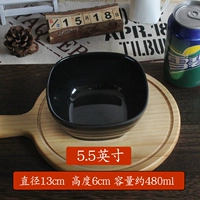 5,5-дюймовая черная квадратная чаша