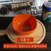5-дюймовая оранжевая квадратная чаша