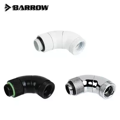 Barrow G1 4quot water-cooled black bright silver 90 degree serpentine three-rotating adapter TSWT903-V1