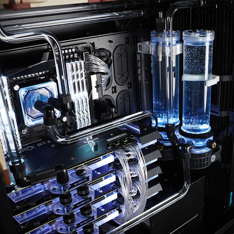 Шасси питания вентилятор комплект поставки  发烧友水冷| 海盗船1000d分体水水冷套装 ai深度计算多卡定制 Ekwb