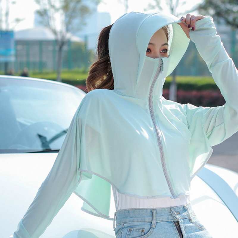 Sunscreen women's ice silk sunscreen clothing jacket summer thin UV breathable sunscreen blouse cardigan 2021 new