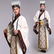  Style Huimei New ancient costume Hanfu counsellor costume Ancient film and television Zhuge Liang performance costume Three Kingdoms Kongming costume