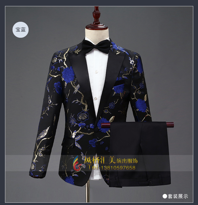 Trang phục hợp xướng màu đen dành cho người lớn mới blazer nam