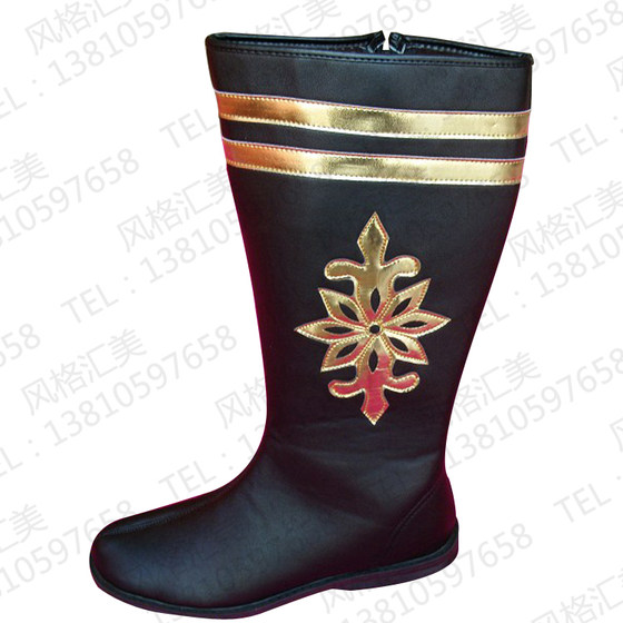 Style Huimei ethnic dance boots Mongolian boots Xinjiang dance shoes Tibetan boots handmade boots men's high riding boots