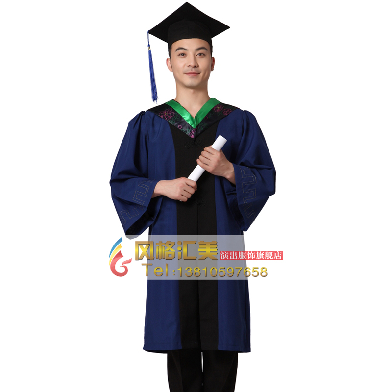 Hat OFT Quần áo Cử nhân phong cách Huimei tốt nghiệp Thạc sĩ Bằng Gown Cử nhân