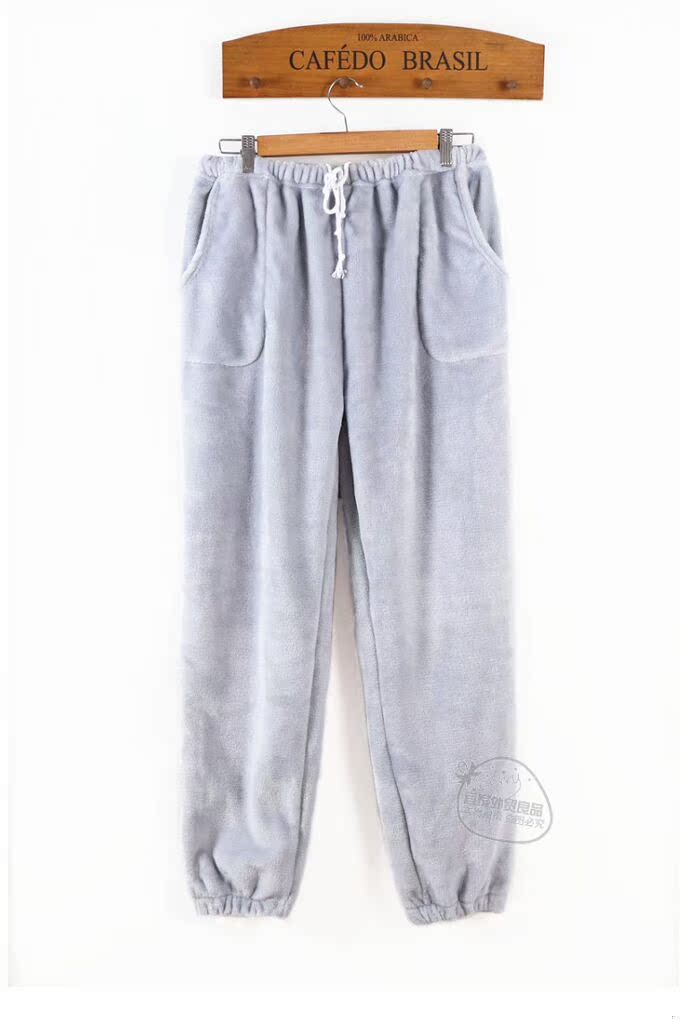 Quần pyjama mùa đông cho nam và nữ dày quần rộng ấm áp cộng với quần nhung đôi tại nhà quần ống rộng cỡ lớn quần tây nữ đẹp