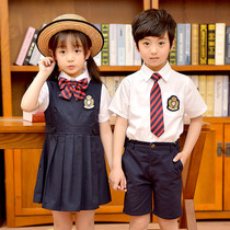 School uniform skirt suit British college style long sleeve summer men and women short sleeve Korean version of primary school uniforms kindergarten Garden uniform