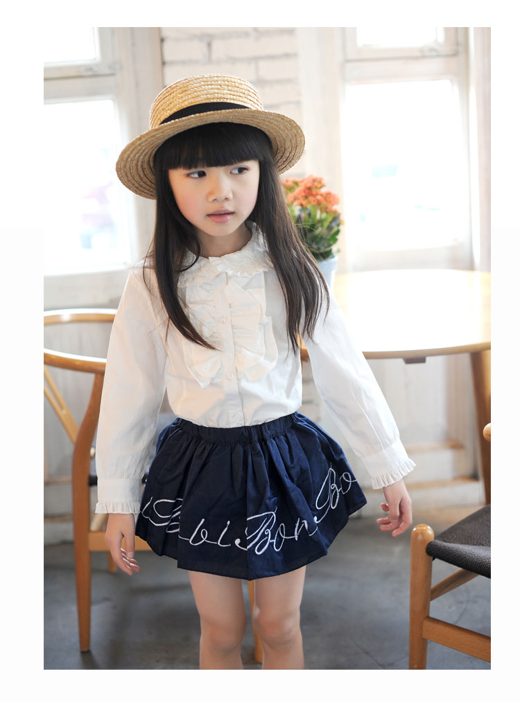 Chemise fille à manche longue en coton - Ref 2084508 Image 37