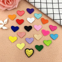 Cartoon patch cloth stickers fashion clothes pants repair hole embroidery accessories back adhesive diy small heart applique