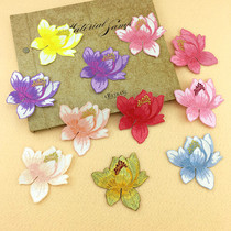  Large embroidery lotus flower clothing decoration patching applique clothes pants holes subsidies handmade DIY patch embroidery