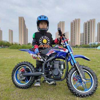 Children's Mini Off-Road Motorcycle Gasoline Version Small Fuel-Electric Motorcycle for Boys and Girls Aged 5-16 Birthday Gift