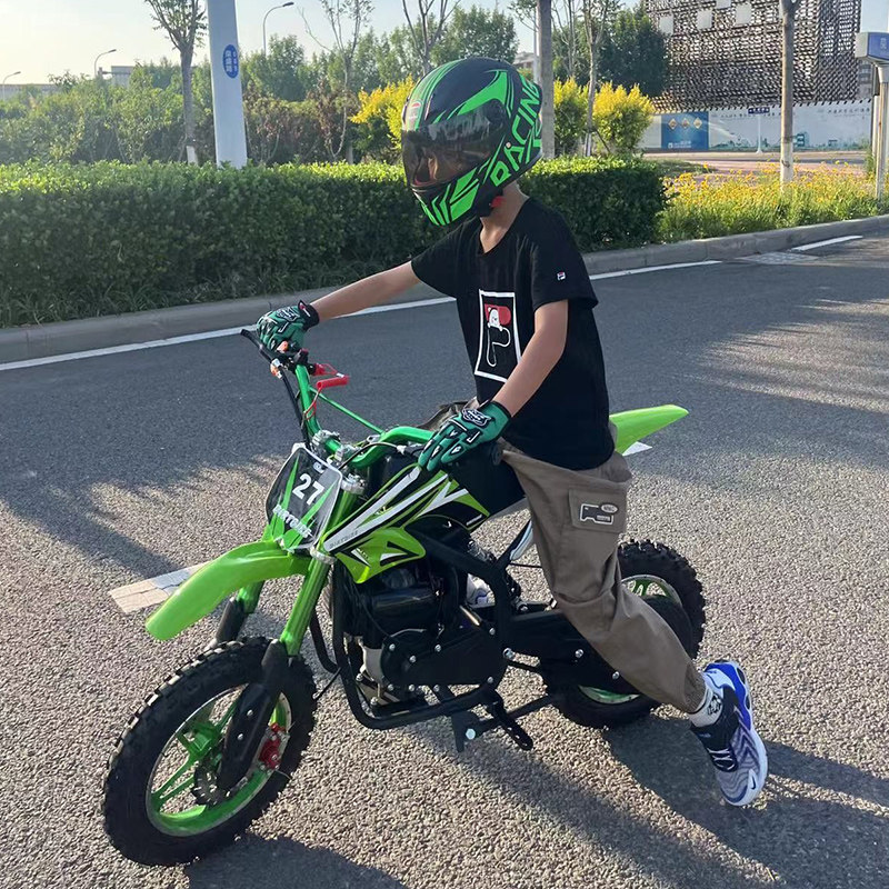 Children's Mini Off-Road Motorcycle Gasoline Version Small Fuel-Electric Motorcycle for Boys and Girls Aged 5-16 Birthday Gift