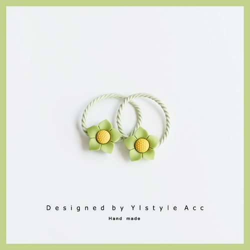 Оригинальная дизайнерская детская резинка для волос, детский аксессуар для волос, в цветочек