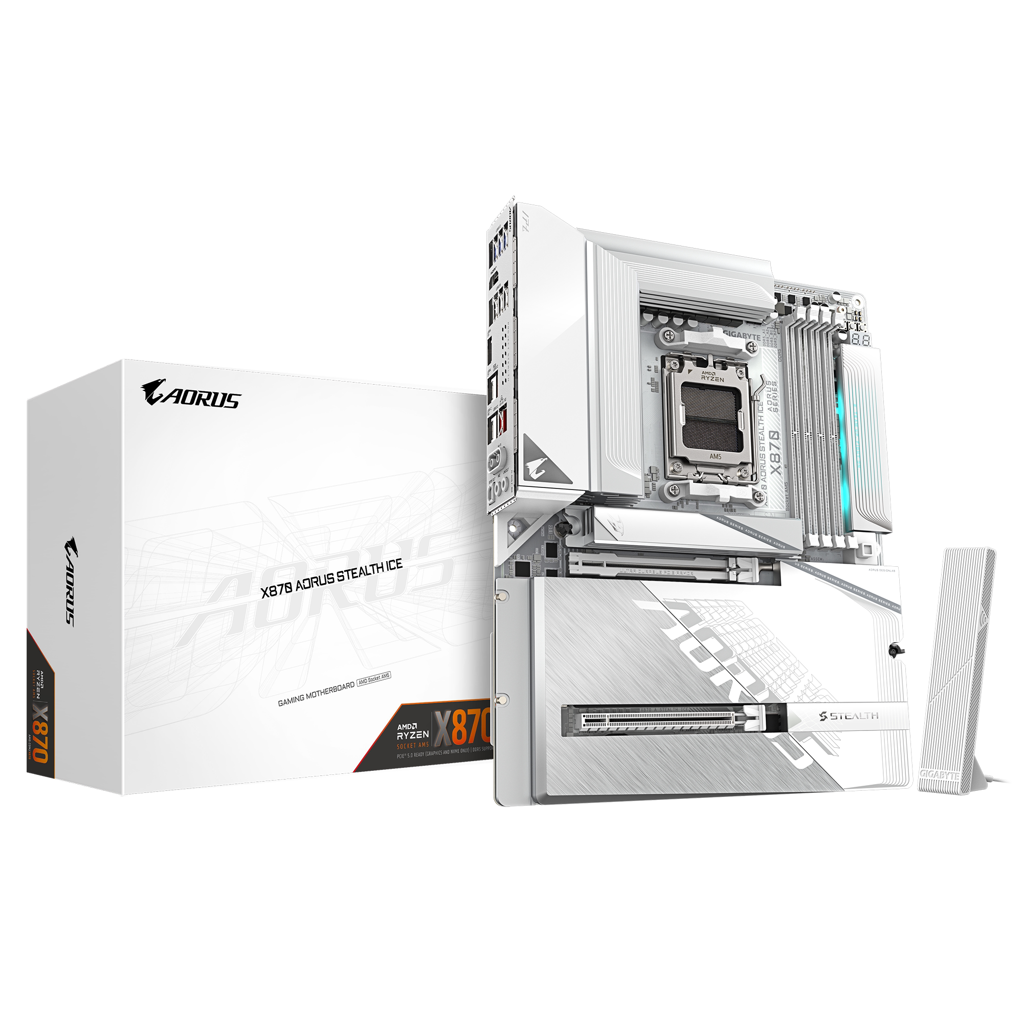 Материнская плата Gigabyte X870 B850 AORUS STEALTH ICE sculpture ice sculpture white с разъемом на задней панели, совершенно новая, Национальный банк