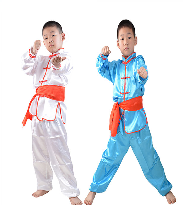 Quần áo biểu diễn võ thuật Trung Quốc Trang phục Kung Fu Trung Quốc tay ngắn tay nam nữ quốc phục trang phục Thái cực trang phục trẻ em sequin
