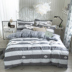 gia đình 1.8m bốn giường bông bốn bộ 1,5m đơn giản khăn trải giường cotton ba mảnh chăn đúp M - Bộ đồ giường bốn mảnh chăn ga gối đệm giá rẻ Bộ đồ giường bốn mảnh