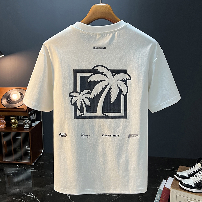 Summer Cool Breathable Skin-Friendly Printed Short-Sleeve T-Shirt for Men 2026 New Trendy Brand Round Neck Casual Thin Top t