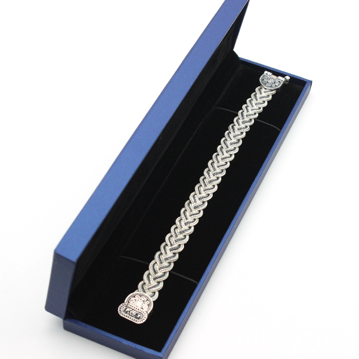 Thổ Nhĩ Kỳ sterling bạc vòng đeo tay nam vòng tay nữ độc đoán ánh sáng sang trọng thời trang tay dây đôi năm mới món quà sinh nhật đơn giản - Vòng đeo tay Cuff vòng tay bạc