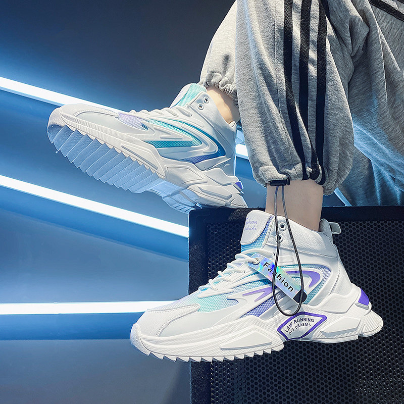 Men's shoes high-cylinder sports white thick-bottom in daddy tidal shoes super-fire red blast outlet shoes trend summer