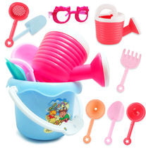 Beach toys 9-piece bath water play educational toys with ink eye beach bucket play water toys