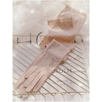 Sunscreen Sleeves Lady Thin summer lace Five fingers Driving electric car Touch Screen Ice Ice Sleeves Lengthened Gloves