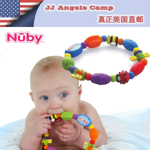 Hoa Kỳ mua vòng đeo cổ côn trùng dễ thương Nuby Nuby chính hãng cho bé không có BPA 3 tháng trở lên - Gutta-percha / Toothbrsuh / Kem đánh răng