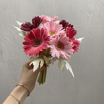 Fulang chrysanthemum sunflower | Simulation hand holding flower arrangement home wedding photography business living room table ornaments DIY