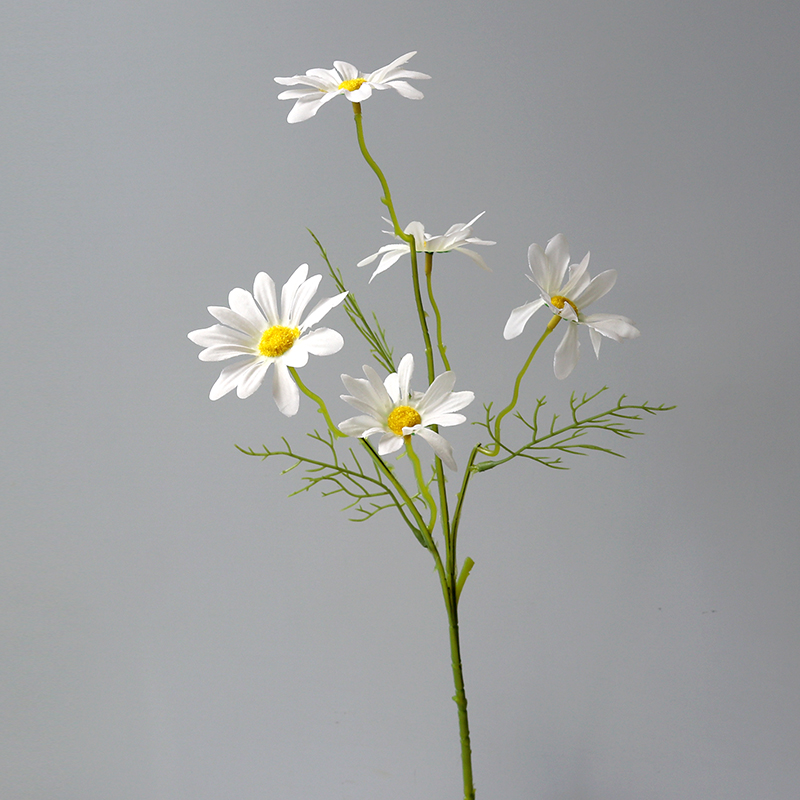 6 Daisies [White Pistil]New York Aster Daisy calliopsis Artificial Flower artificial flower Home Furnishing hotel table Wedding Photography prop decorate Silk flower
