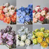 Small rose headdress Corsage Wrist flower DIY accessories Simulation flower Wedding hand bouquet Photography home flower arrangement