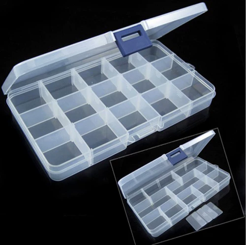 Хранение ювелирных изделий, коробка для мелких аксессуаров для рыболовных приманок, коробка для приманок, коробка для деталей, коробка для аксессуаров, 15 отделений, можно разобрать бесплатно.