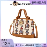 Портативная сумка через плечо, ретро барсетка, в британском стиле, с медвежатами