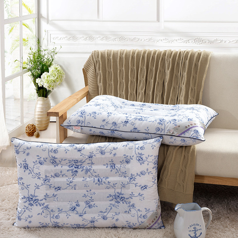Xiangfeiying Home Textiles Blue and White Porcelain Health Pillow Cassia Seed Eyesight Pillow Core Single Double Cervical Care Helps Sleep