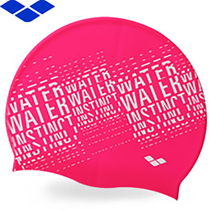 ARENA Arina high quality silicone mens and womens long hair swimming cap waterproof full printed letter powder Korea counter