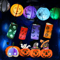 Halloween ornament Lantern Bar Scene Arrangement Props Ghost Festival Decoration Ghost Festival Decoration Ghost Bat Spider Pumpkin Hanging
