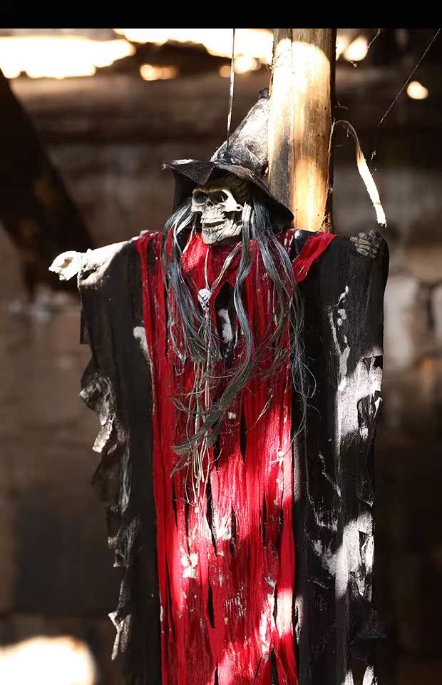 Halloween đạo cụ kinh dị ma ám bố trí nhà trang trí lễ hội ma cung cấp kiểm soát âm thanh đầu ma nhỏ treo ma - Sản phẩm Đảng / Magic / Hiệu suất đồ hóa trang halloween cho be