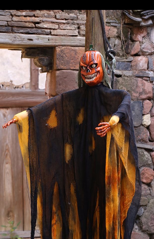 Halloween đạo cụ kinh dị bí ngô ma ám nhà thanh bố trí trang trí cung cấp điều khiển giọng nói ma thanh phát sáng lớn treo ma - Sản phẩm Đảng / Magic / Hiệu suất đồ hóa trang con vật