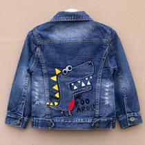 Boys denim jacket 6 spring clothes 2022 new fashion 5 baby girls foreign style cardigan autumn 1-3 years old 4 childrens trendy clothes