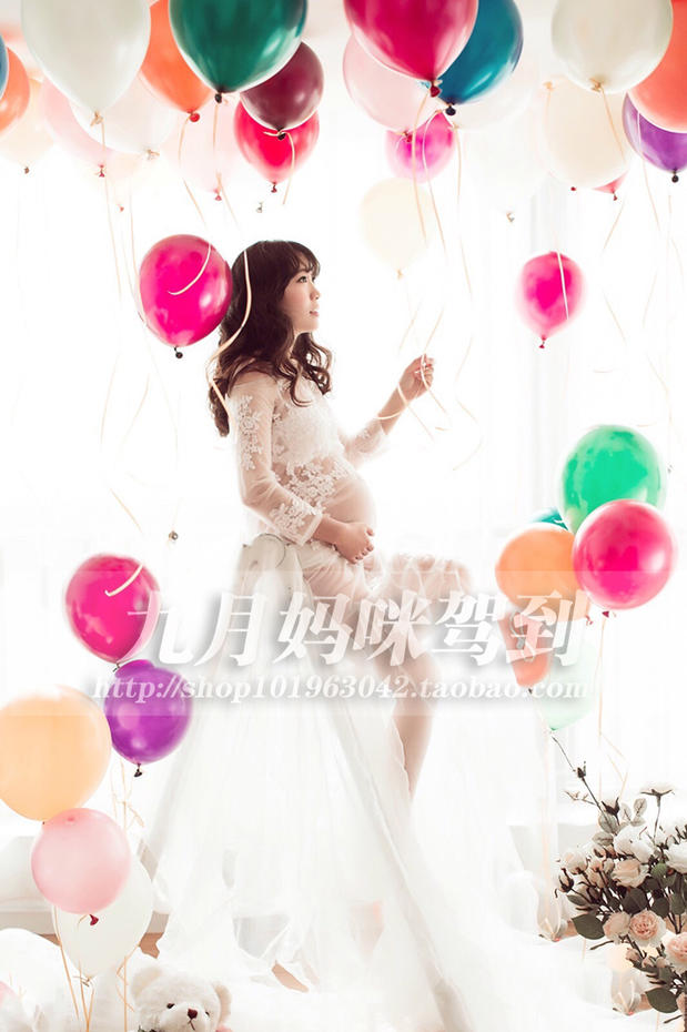 24 phụ nữ mang thai ảnh quần áo chụp ảnh trang phục ảnh studio mang thai mạng che mặt đẹp cổ tích ren cho thuê áo bầu đẹp